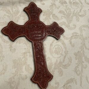 Leather tooled cross